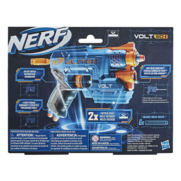 Jouet Elite 2.0 Volt SD-1 et Flechettes NERF : le jouet à Prix