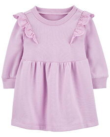 Carter's Long Sleeve Fleece Dress Purple 