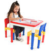Tot Tutors - 2 in 1 Plastic Construction Activity Table & Chairs Set