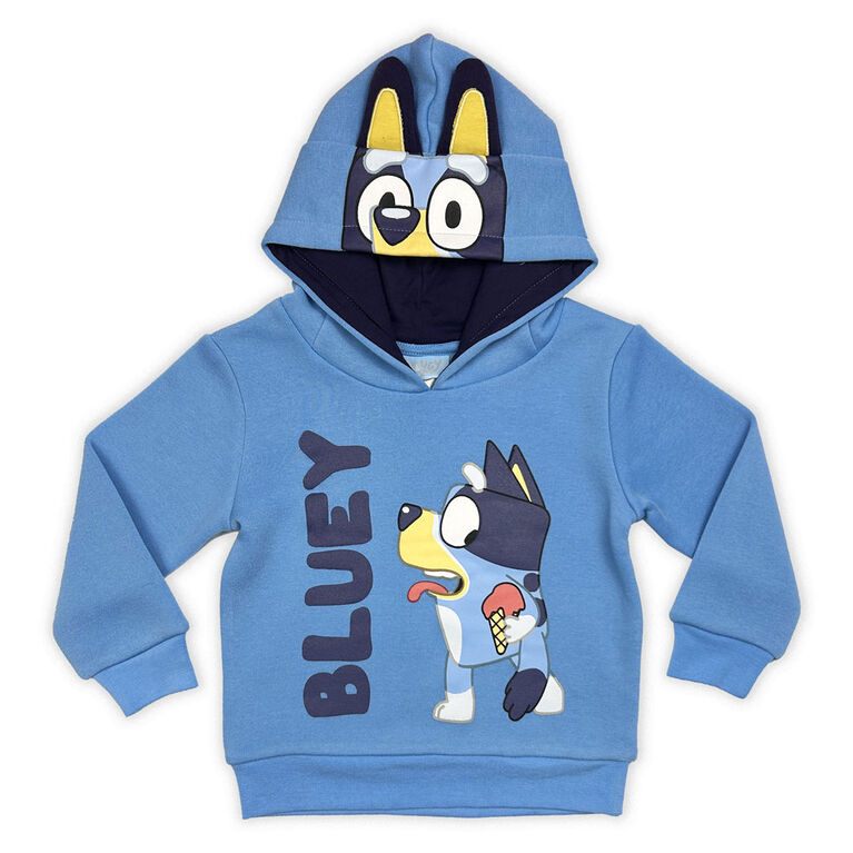 Sweat à capuche à manches longues Bluey - Bleu 2T