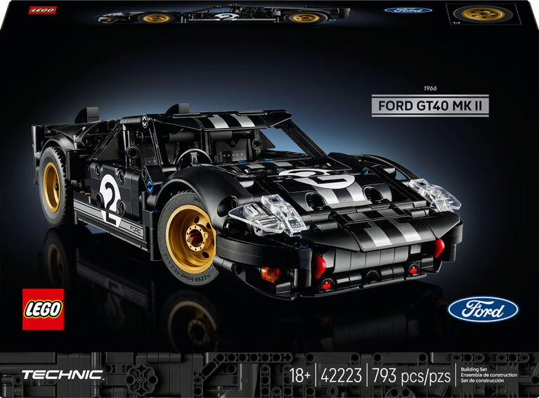 LEGO Technic La Voiture de Course Ford GT40 MKII 1966 pour Adultes, Mod&egrave;le de Voiture Classique, Ensemble de Construction pour Adultes de 18 Ans et Plus 42223