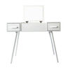 White Dressing Table/Desk with Mirror