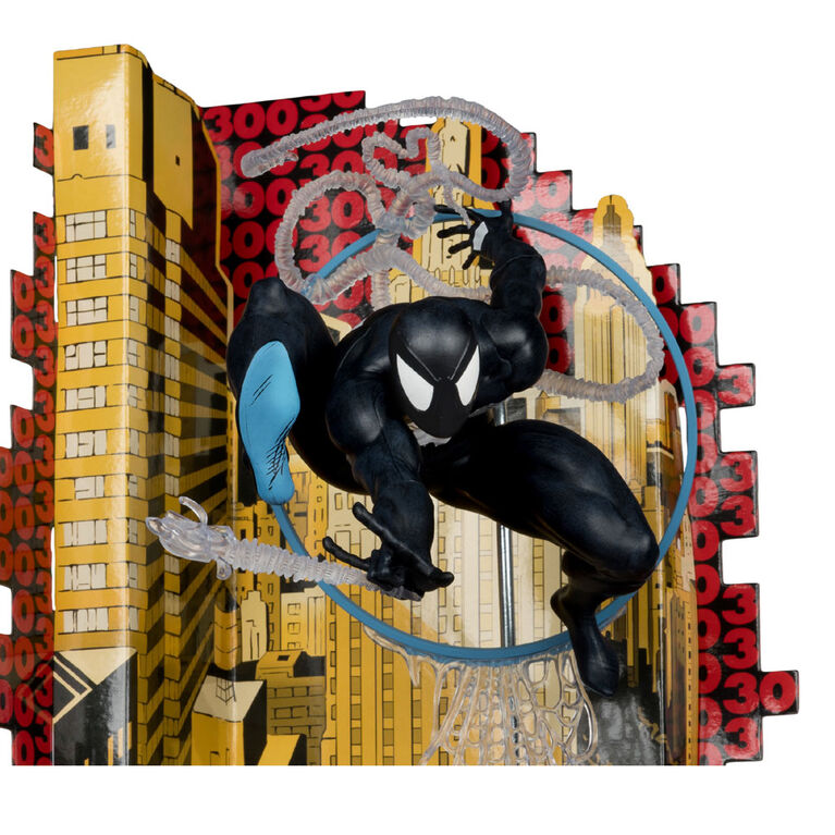 Marvel Spider-Man (Symbiote Suit) 1:6th Scale Collectible with Scene & Comic (Based on The Amazing Spider-Man #300)