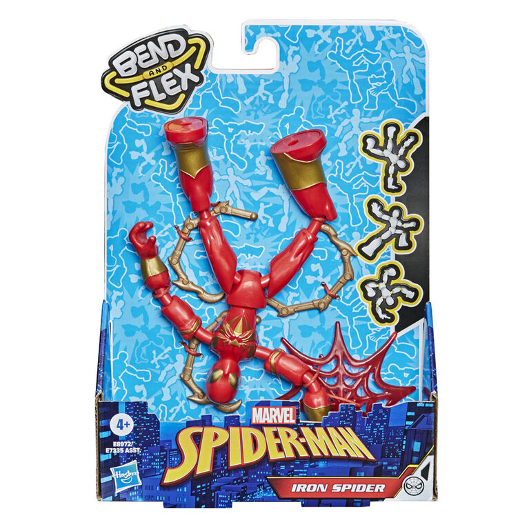 Marvel Spider-Man Bend and Flex, figurines articulées Iron Spider