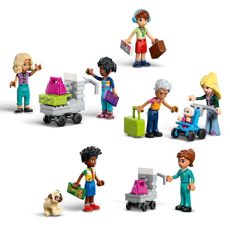 LEGO Friends Heartlake City Airport and Airplane Building Toy - Pretend Play Set with 7 Minidolls - 42656