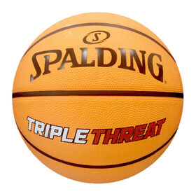 Spalding ballon de basketball en caoutchouc Triple Threat, taille 7 (29,5 po) Couverture en caoutchouc