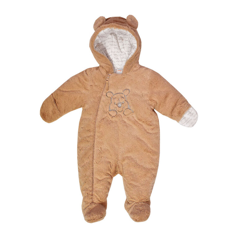 Disney Winnie l'Ourson Combinaison d'hiver  en fausse fourrure - brun, 3-6 Mois