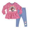 Gabby 2 Piece Set Tunic & Legging - Pink/Blue 