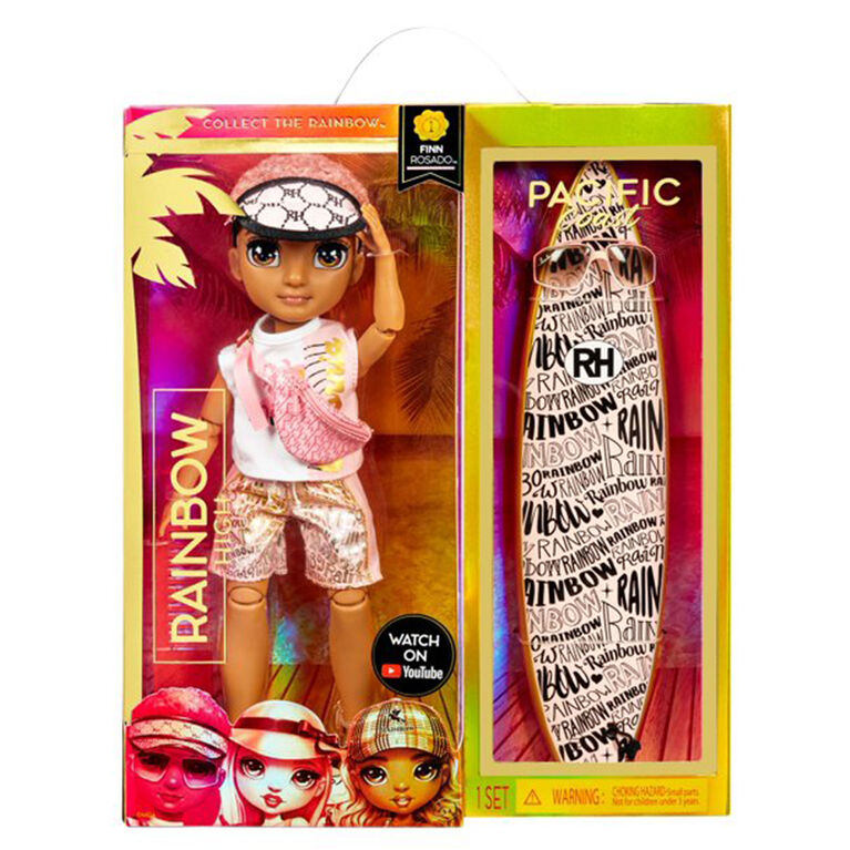 Rainbow High Pacific Coast Finn Rosado Fashion Doll