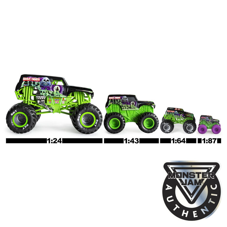 Monster Jam, Official Mini Collectible Monster Trucks 5-Pack with 1 Mystery Truck, 1:87 Scale
