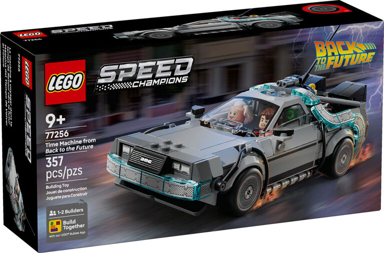 LEGO Speed Champions Time Machine from Back to the Future Building Toy for Kids, Ages 9+ - 77256
