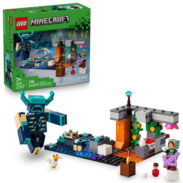 LEGO Minecraft The Warden Encounter Toy for Boys and Girls Ages 7+ - Building Set for Kids - 21274