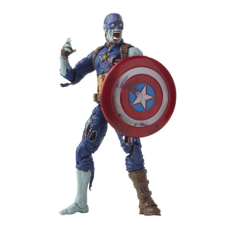 Hasbro Marvel Legends Series, figurine Zombie Captain America de 15 cm avec design premium et 1 accessoires