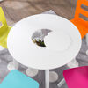 Ensemble table ronde et rangement + 4 chaises