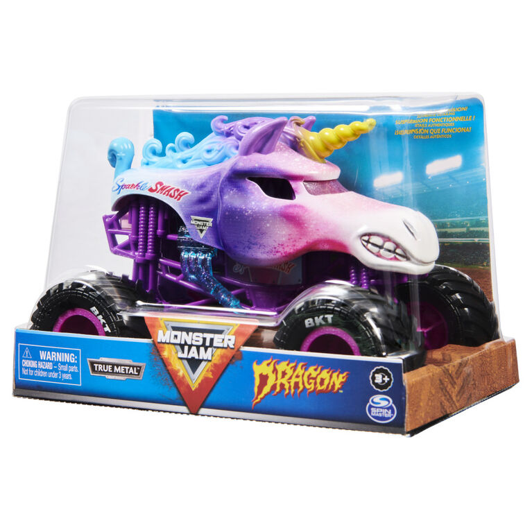 Monster Jam, Official Sparkle Smash Monster Truck, Collector Die-Cast