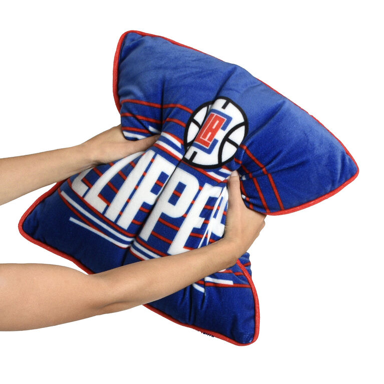 Coussin décoratif des Clippers de Los Angeles de la NBA, 18 po x 18 po