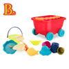 Chariot de plage rouge clair et accessoires, B. Toys