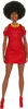 Barbie Fashionistas Doll #221 with Natural Black Hair, Red Dress & Accessories, 65th Anniversary