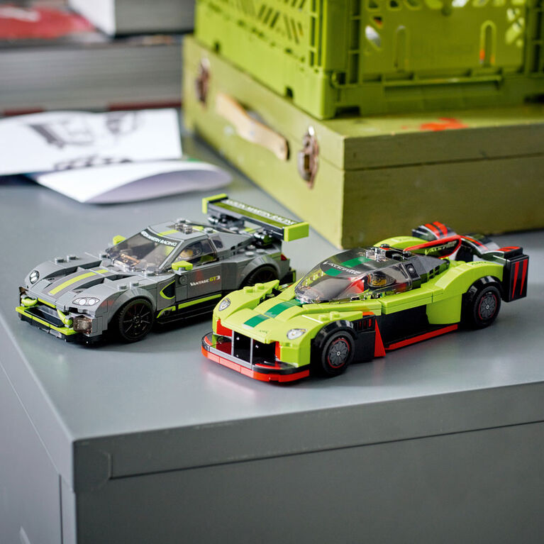 LEGO Speed Champions Aston Martin Valkyrie AMR Pro and Aston Martin Vantage GT3