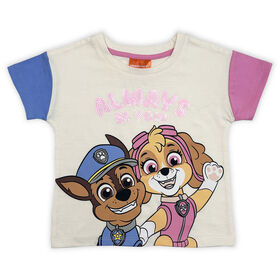 T-shirt à manches courtes Paw Patrol - Blanc cassé 2T