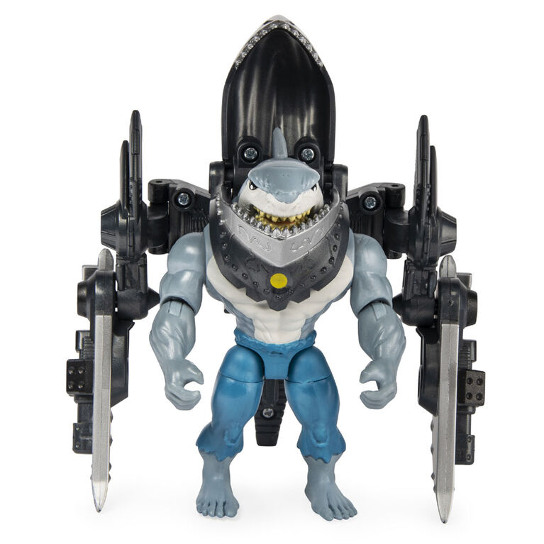 BATMAN, 4-Inch KING SHARK Mega Gear Deluxe Action Figure with Transforming Armor