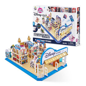 Zuru 5 Surprise Disney Store Mini Brands Toy Store Playset with 5 Mystery Minis including 2 Exclusive Minis (Styles May Vary)