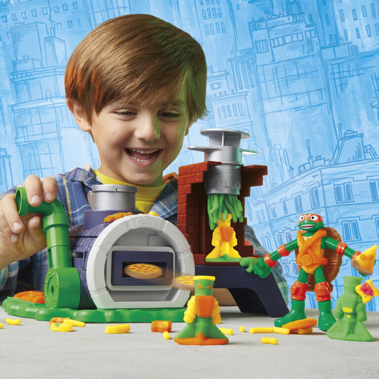 Play-Doh Les Tortues Ninja Four lance-pizza, coffret de pâte à modeler