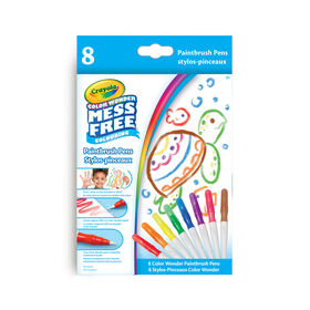 Crayola Color Wonder Stylos-pinceaux, 8 stylos-pinceaux sans dégâts