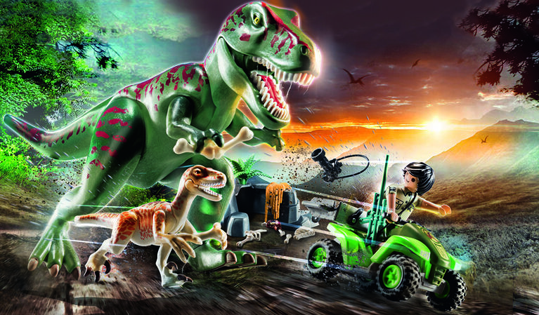 Playmobil - Explorateur avec quad et dinosaures