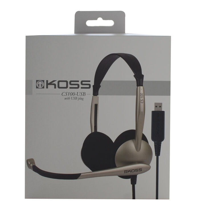 Koss Casque CS100-USB sur oreille Mic Or / Noir