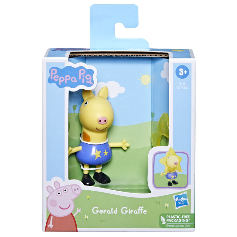 Peppa Pig Peppa's Adventures assortiment figurines Peppa et ses amis, jouet préscolaire, figurine Gerald Giraffe