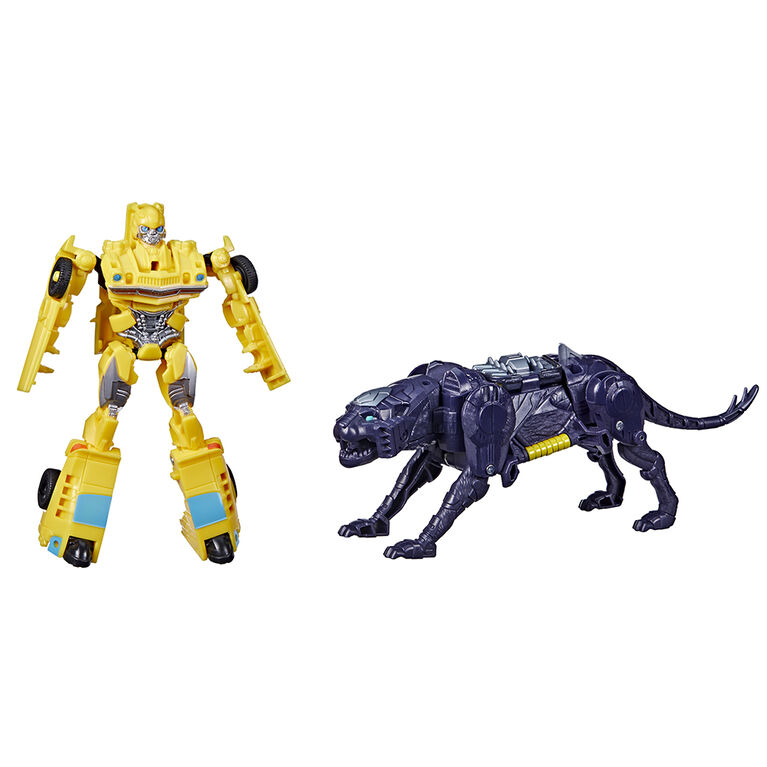 Transformers: Rise of the Beasts Movie, Beast Alliance, Beast Combiners 2-Pack Bumblebee Toys, 5-inch