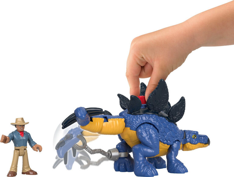 Imaginext Jurassic World Dominion Stegosaurus Dinosaur and Dr. Grant Figure