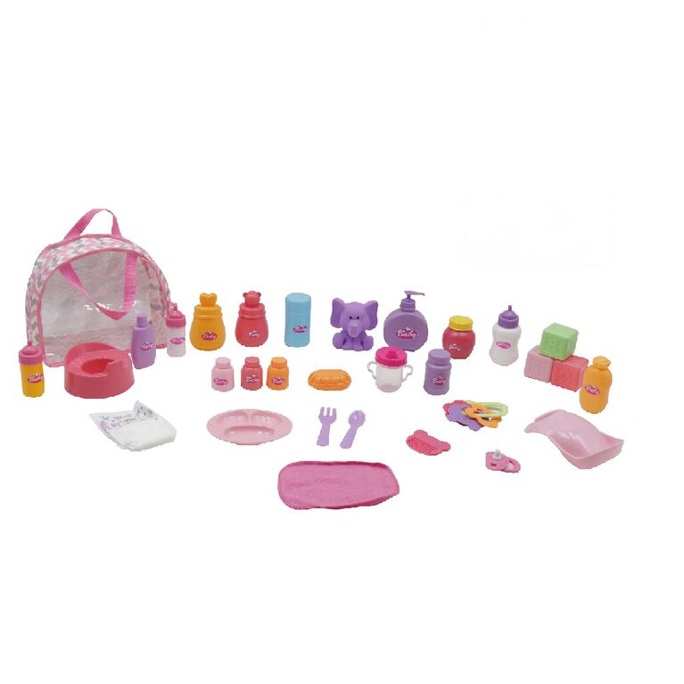 You & Me Doll accessories. With 30pcs different kinds of baby care & feeding accessories in a carrying bag