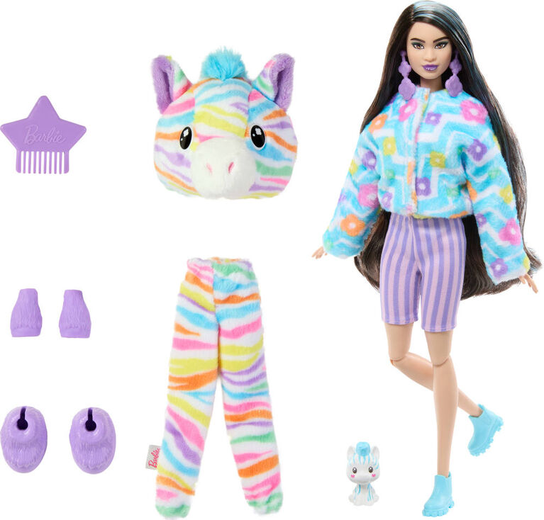 Barbie Cutie Reveal Zebra Doll & Accessories, Color Dream Series with 1 Surprises