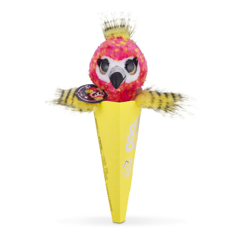 Coco Surprise Neon Plush Toy with Baby Collectible Pencil Topper Surprise in Cone by ZURU