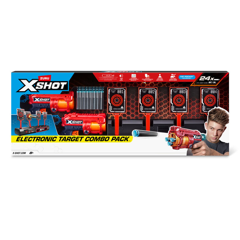 XSHOT Excel Paquet de cible électronique combinée (24 fléchettes) de ZURU