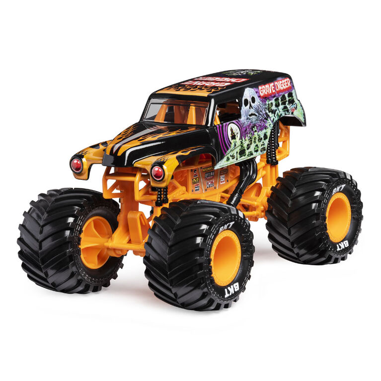 Monster Jam, Monster truck Grave Digger officiel, véhicule en métal moulé, échelle 1:24