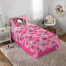 Hello Kitty "Wild Jungle" Twin Sheet Set