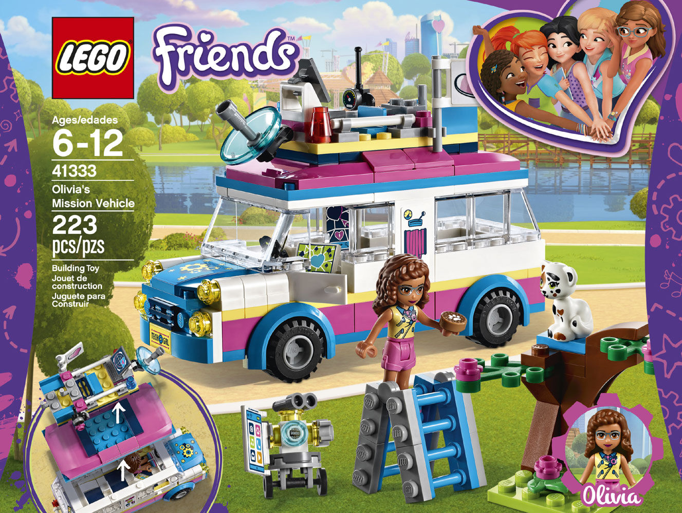 LEGO Friends Olivia’s Mission Vehicle 41333 Building Set Toy Truck For Girl Gift