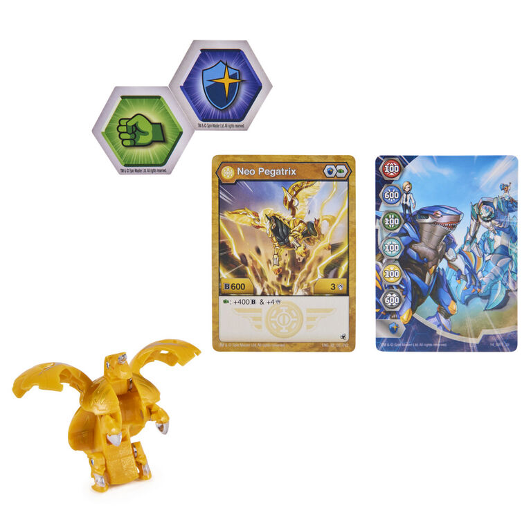 Bakugan Evolutions, Neo Pegatrix, 2-inch Tall Collectible Action Figure and Trading Card