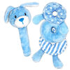 Bab & Tot Plush stacking activity toy: Blue Dog