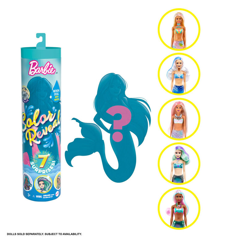 Barbie Color Reveal Doll with 7 Surprises