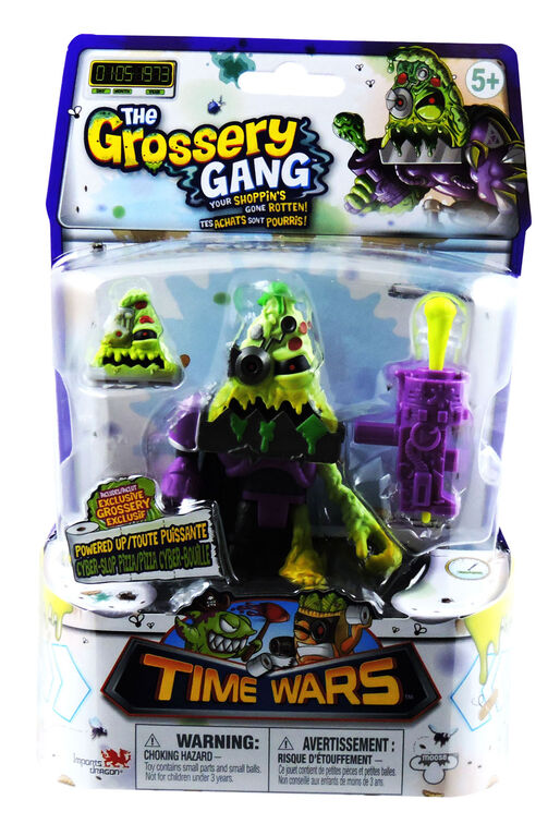 The Grossery Gang Time Wars Wave 1 Action Figure - Cyber -Slop Pizza