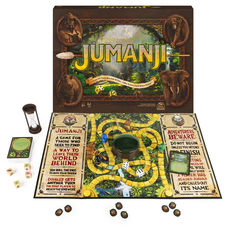 Jeu de société Jumanji, la dernière édition du jeu d'aventure classique - Édition anglaise