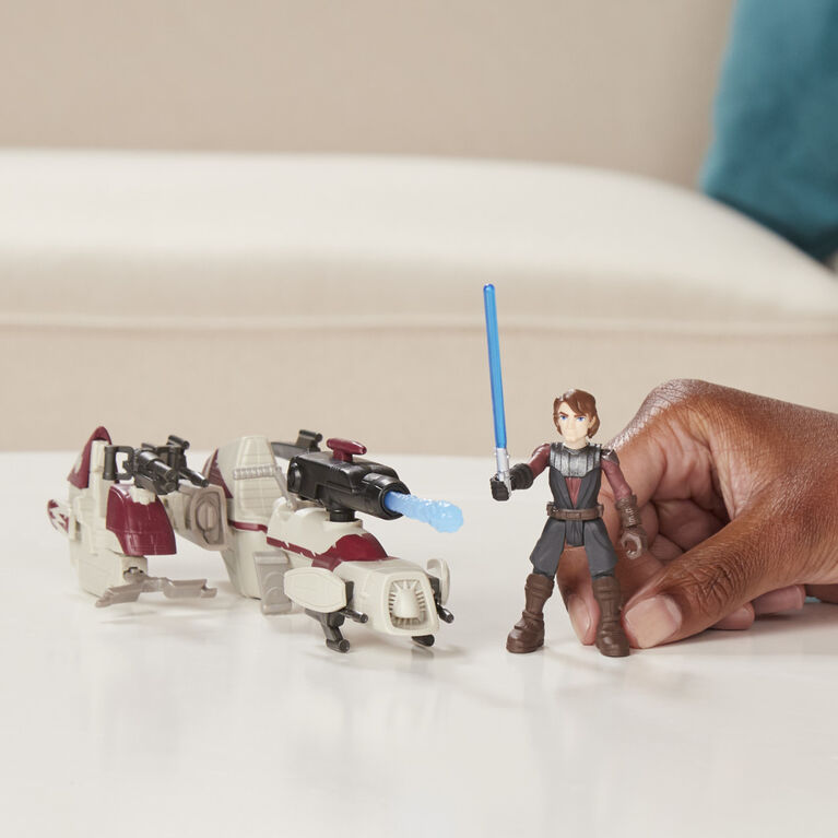 Star Wars Mission Fleet Expedition Class, Anakin Skywalker, Attaque en speeder BARC, figurine avec véhicule