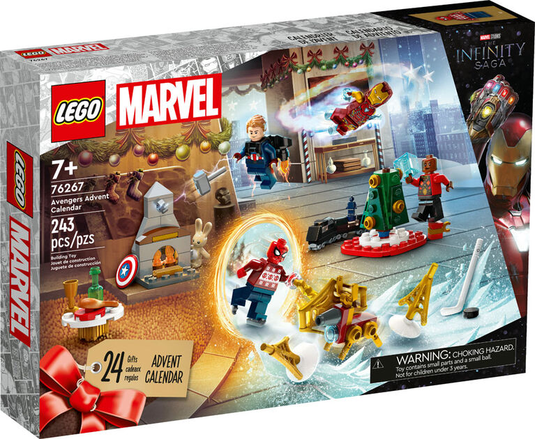 LEGO Marvel Le calendrier de l'Avent des Avengers 76267 Ensemble de jeu de construction (243 pièces)