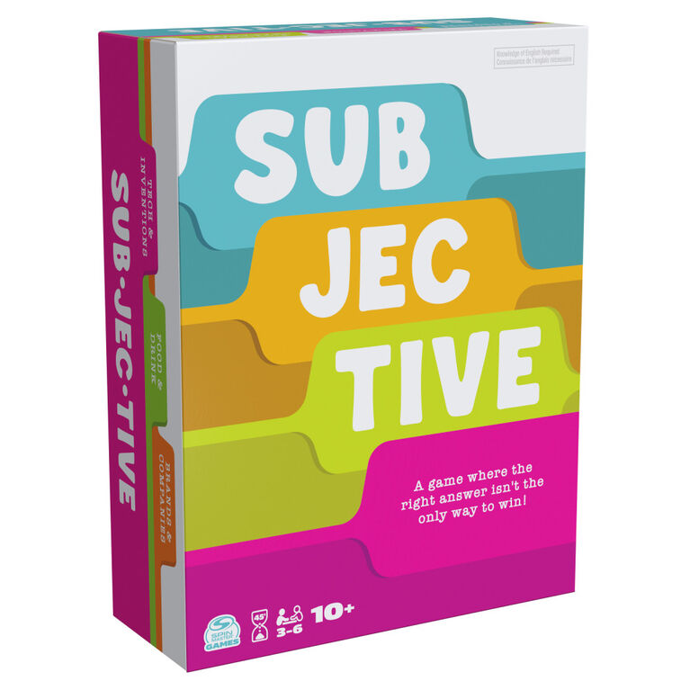 SUBJECTIVE, A Personality Trivia Game for Family Game Night - Card Game for 3-6 Players