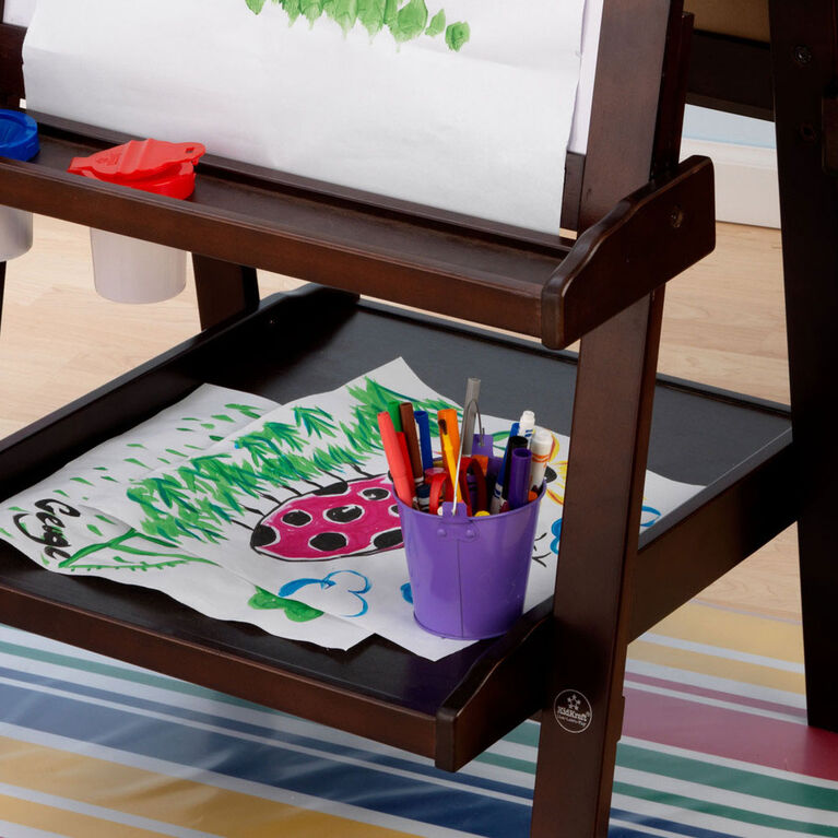 KidKraft - Deluxe Wooden Easel - Espresso