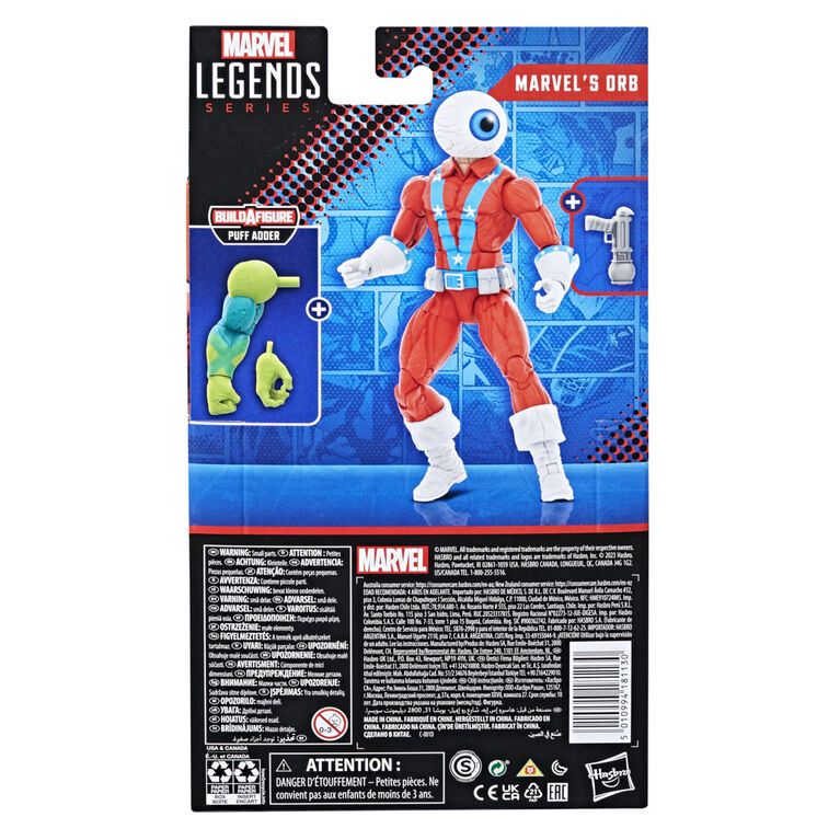 Hasbro Marvel Legends Series: Marvel's Orb des bandes dessinées classiques Marvel, figurine articulée de 15 cm